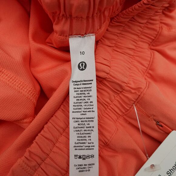 Lululemon Hotty Hot Shorts Low Rise LR 2.5” Lined Coral Kiss Size 10 - Picture 7 of 8